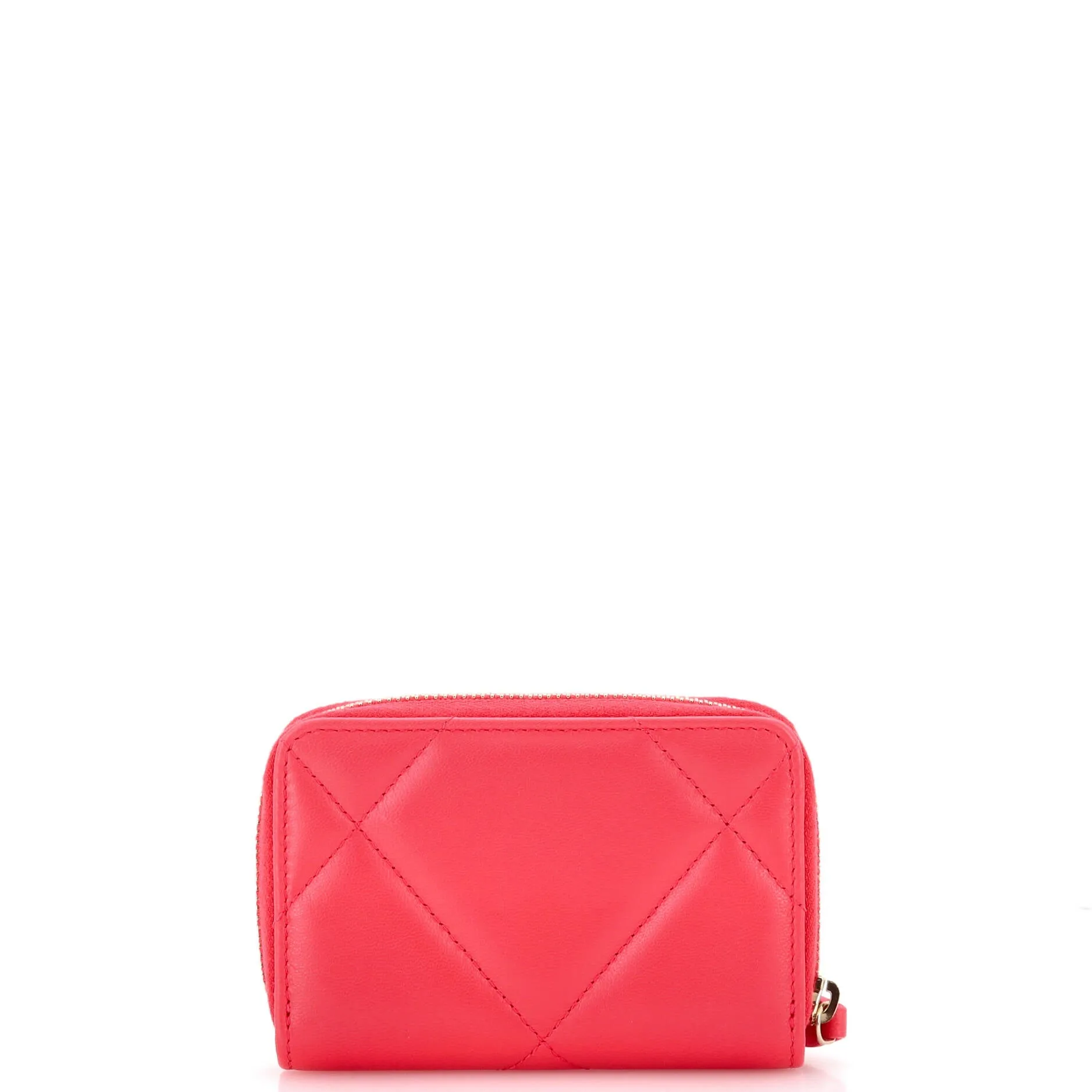 19 Zip Coin Purse Quilted Leather