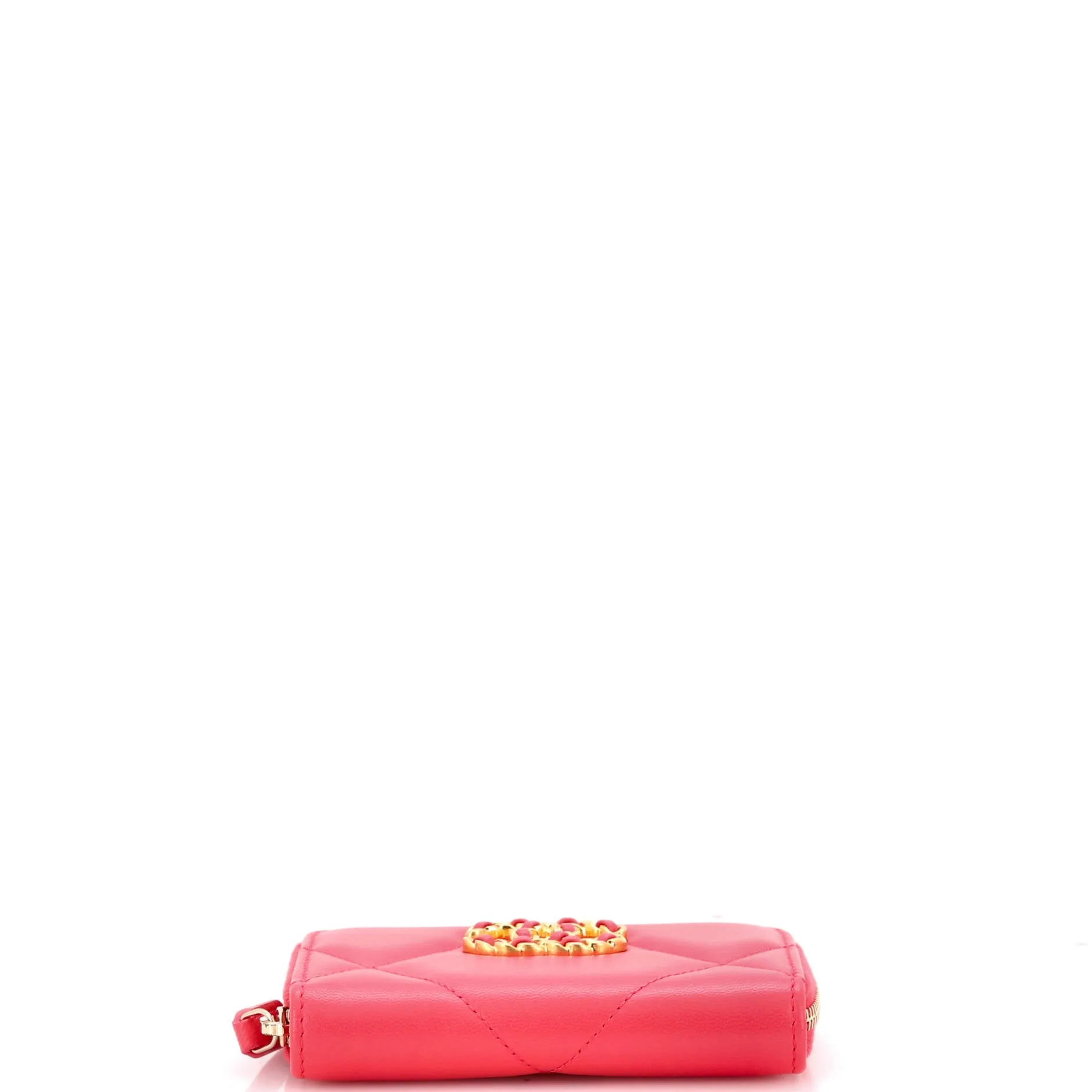 19 Zip Coin Purse Quilted Leather