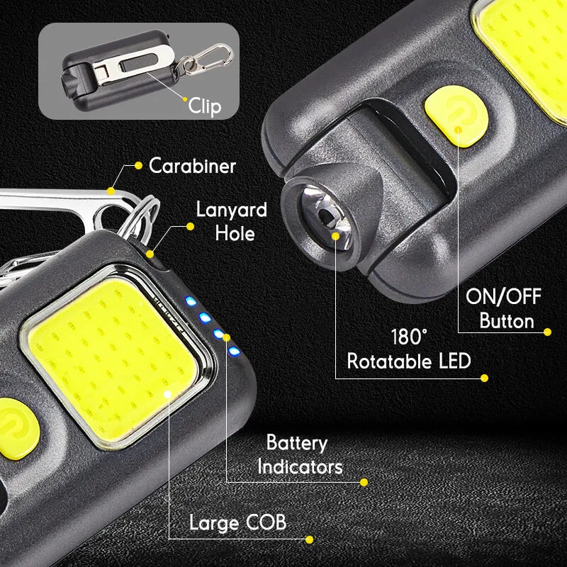 800 Lumens Small Bright Flashlight Keychain