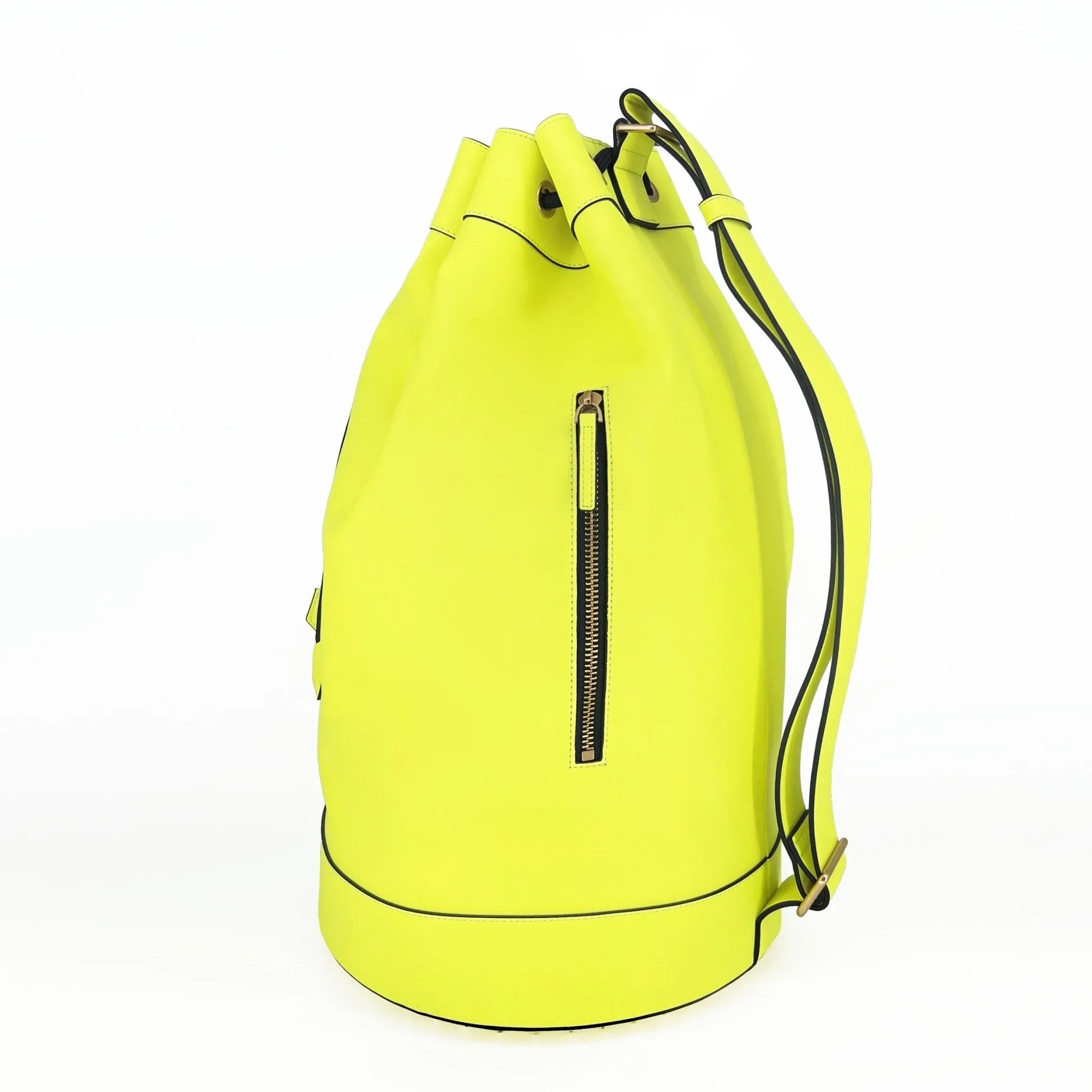 88G Bucket Backpack In White & Yellow