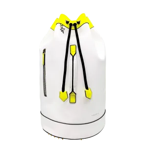 88G Bucket Backpack In White & Yellow