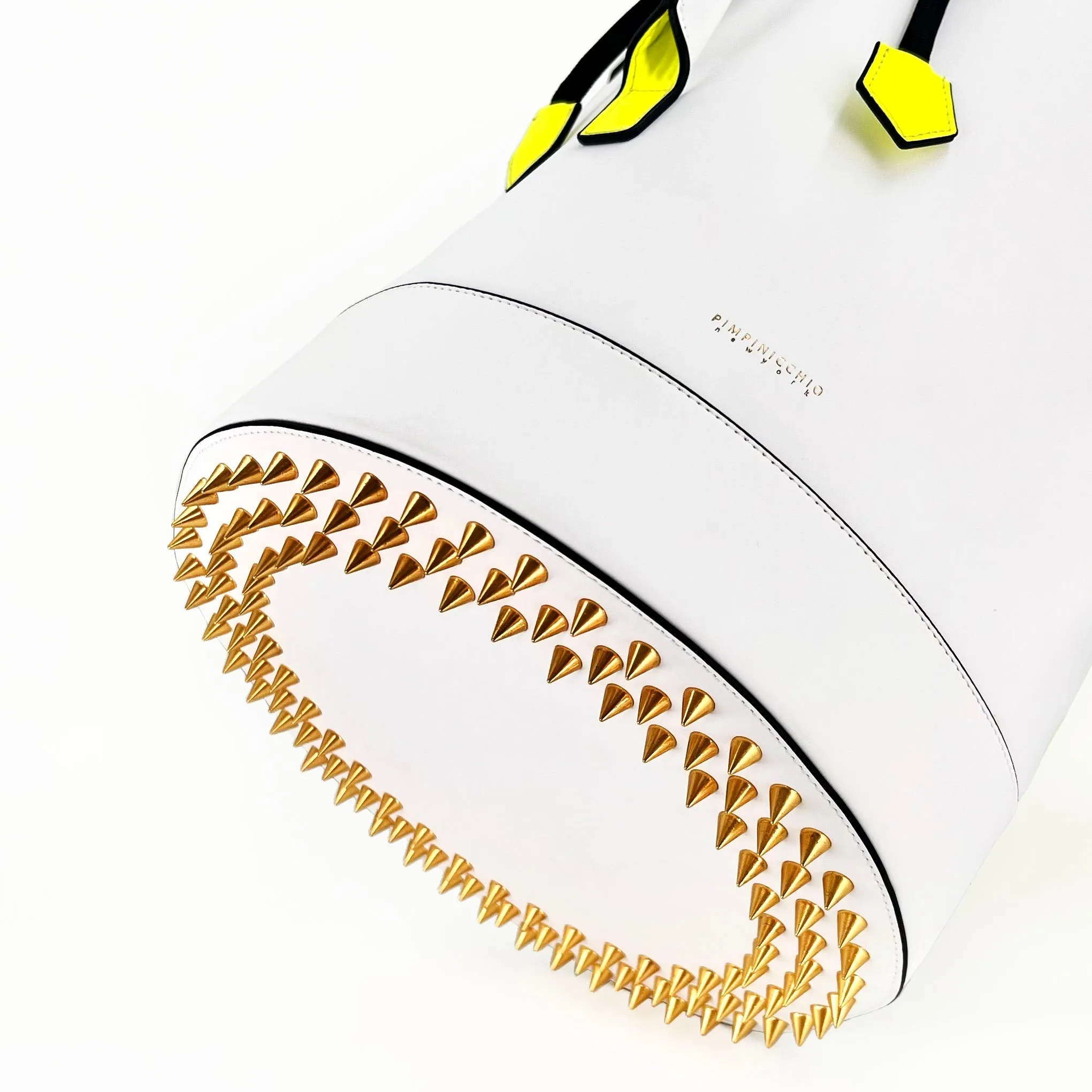 88G Bucket Backpack In White & Yellow