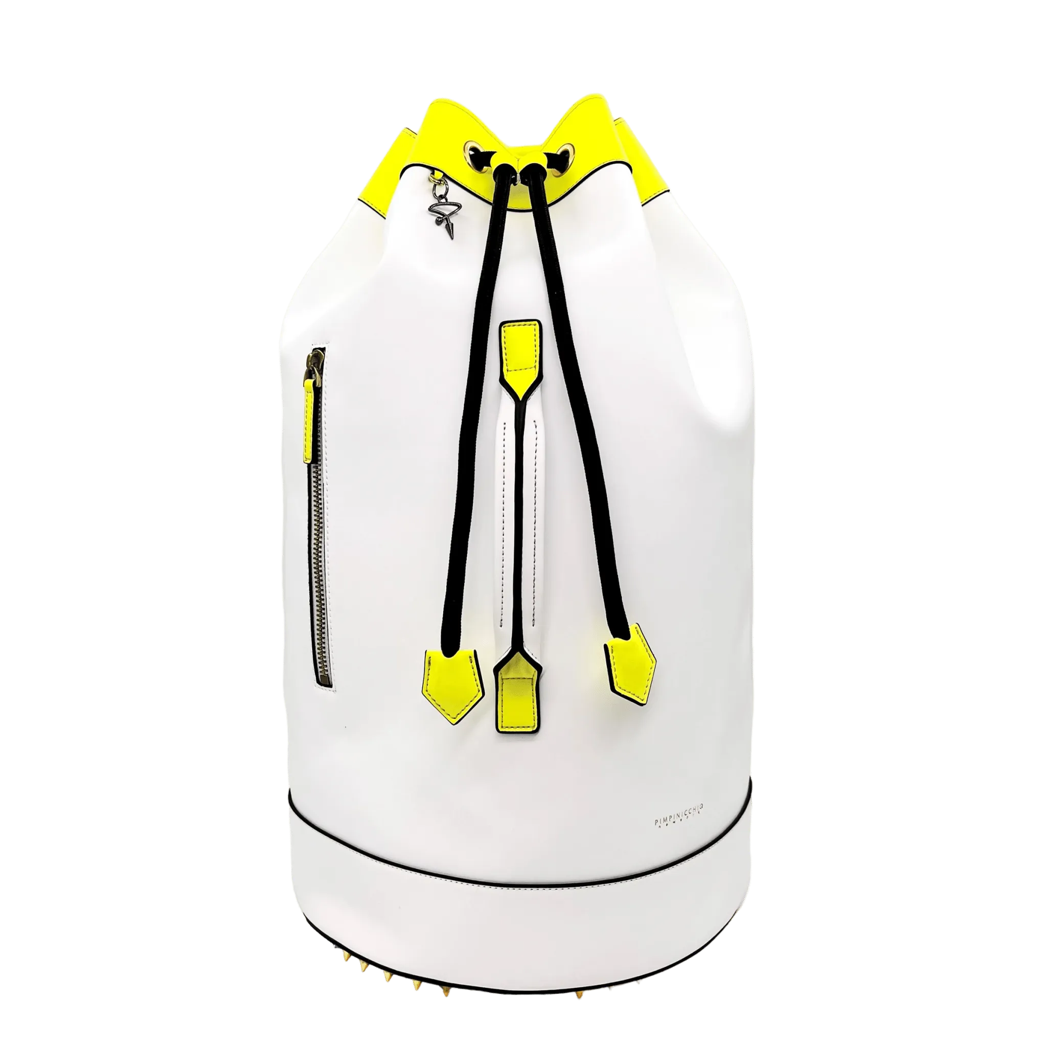 88G Bucket Backpack In White & Yellow