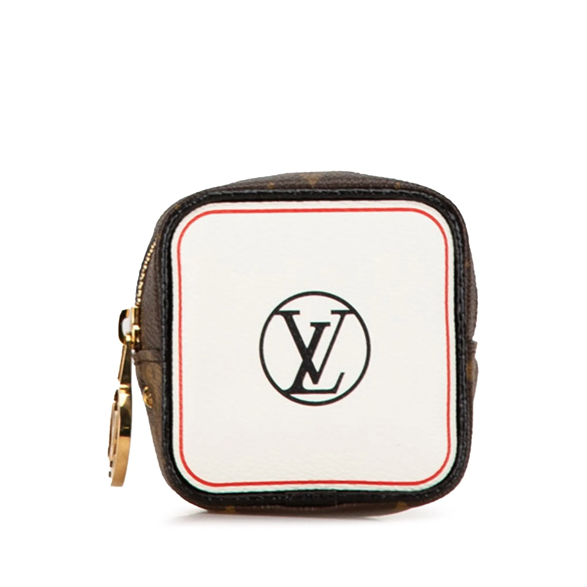 Brown Louis Vuitton Monogram Game On Cube Coin Purse