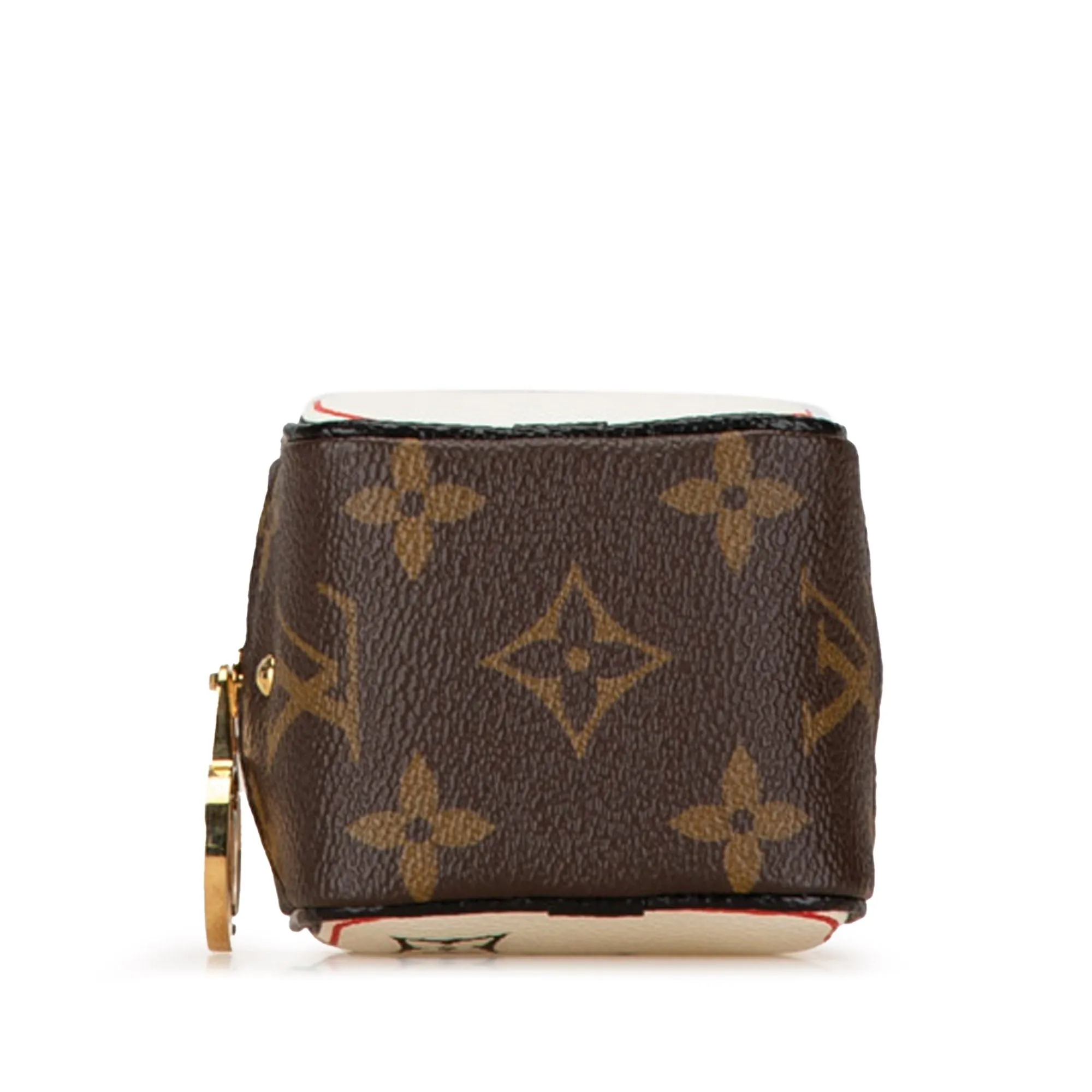 Brown Louis Vuitton Monogram Game On Cube Coin Purse