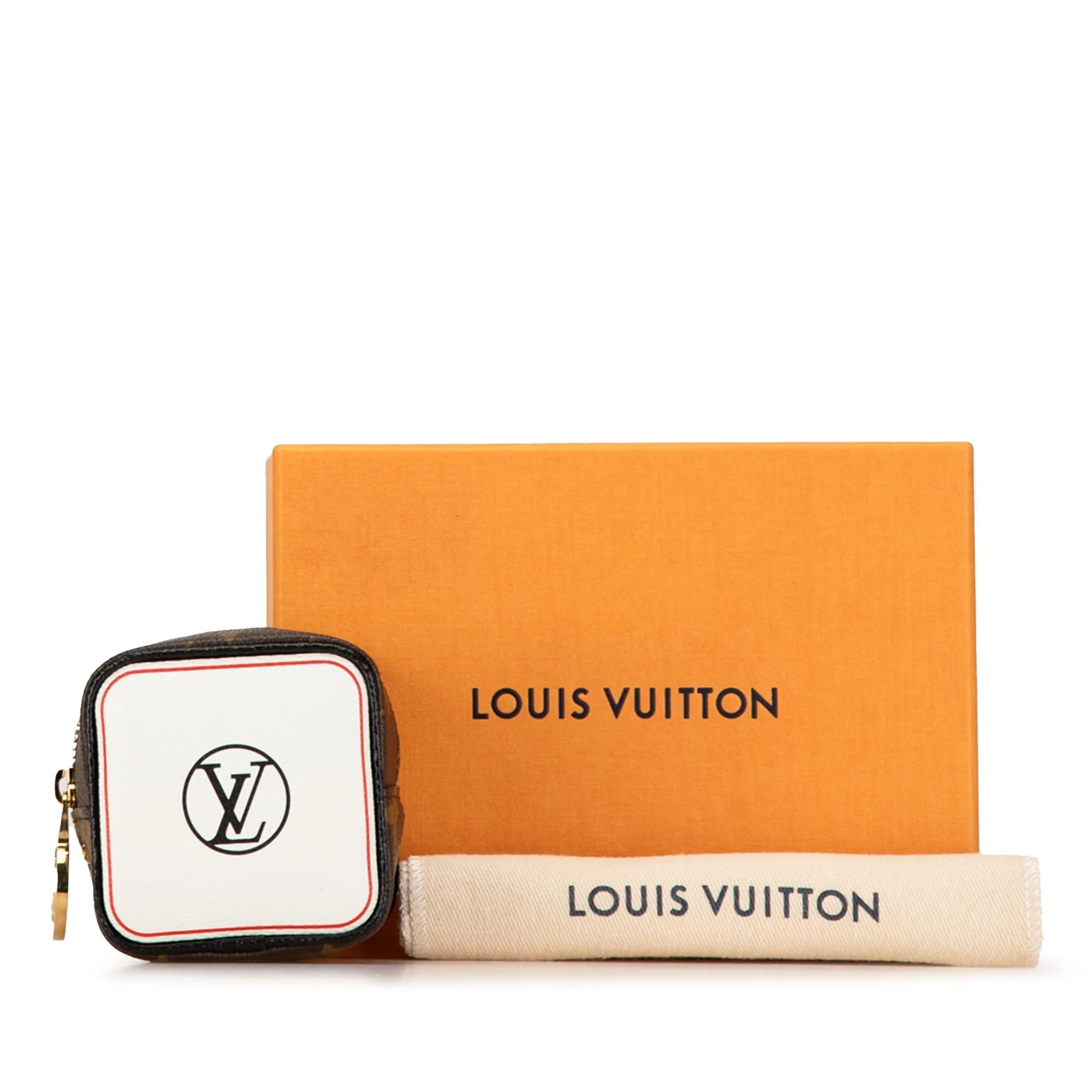 Brown Louis Vuitton Monogram Game On Cube Coin Purse