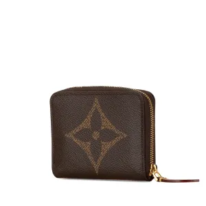 Brown Louis Vuitton Monogram Giant Zippy Coin Purse