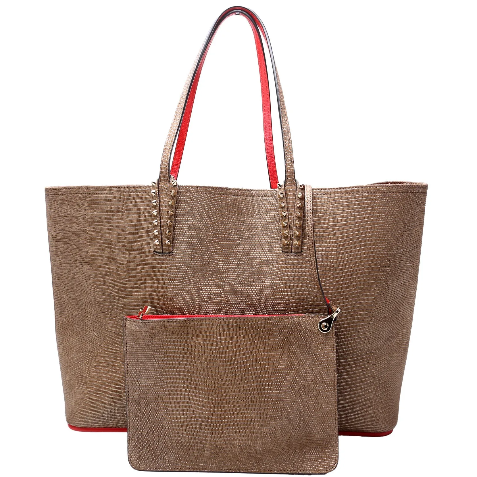 Cabata Leather Tote W/Pouch