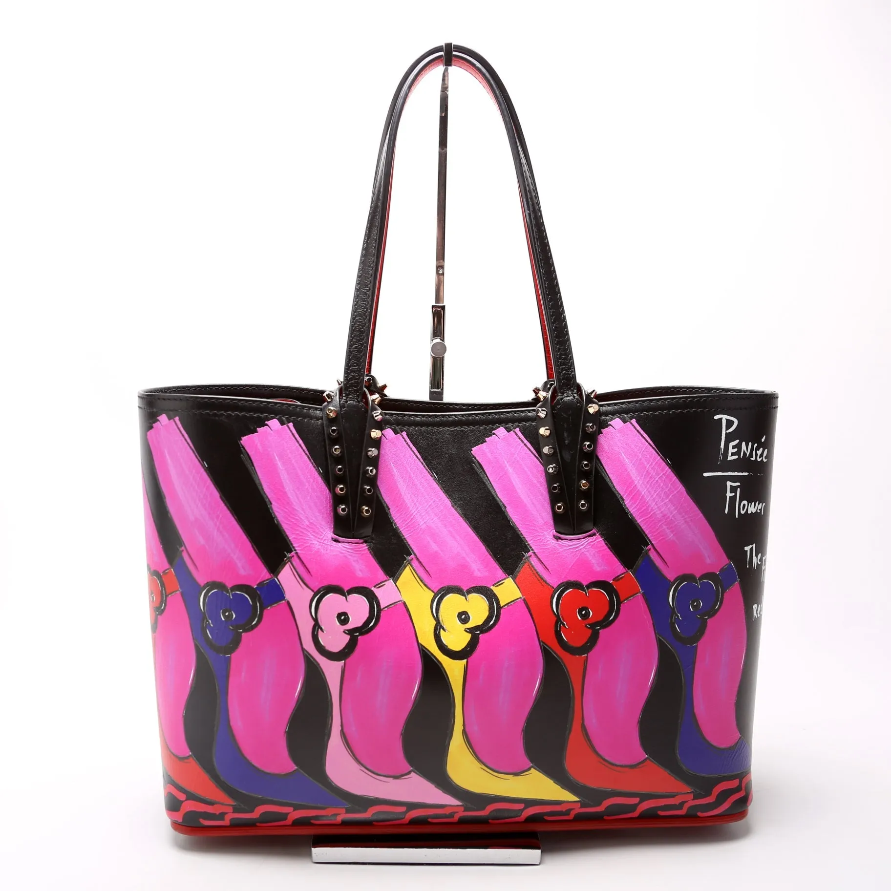 Cabata Small Tote with Pouch Flower Leather