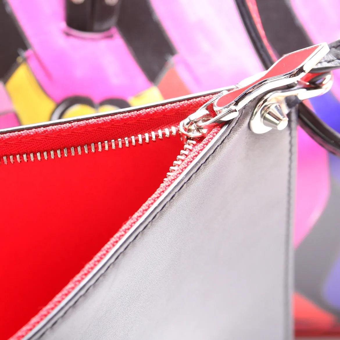 Cabata Small Tote with Pouch Flower Leather
