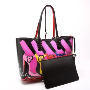 Cabata Small Tote with Pouch Flower Leather