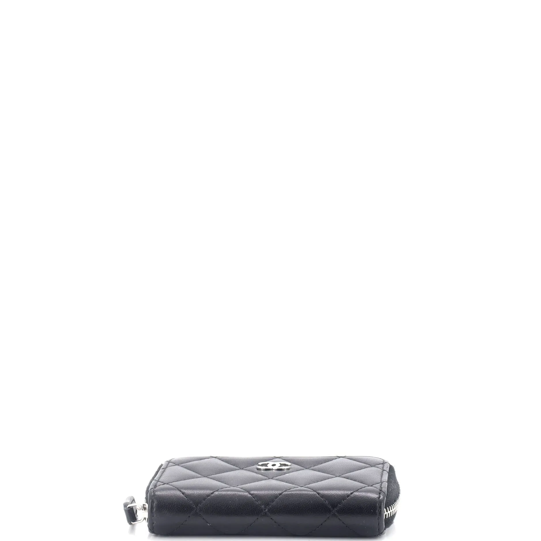 CC Zip Coin Purse Quilted Lambskin Small