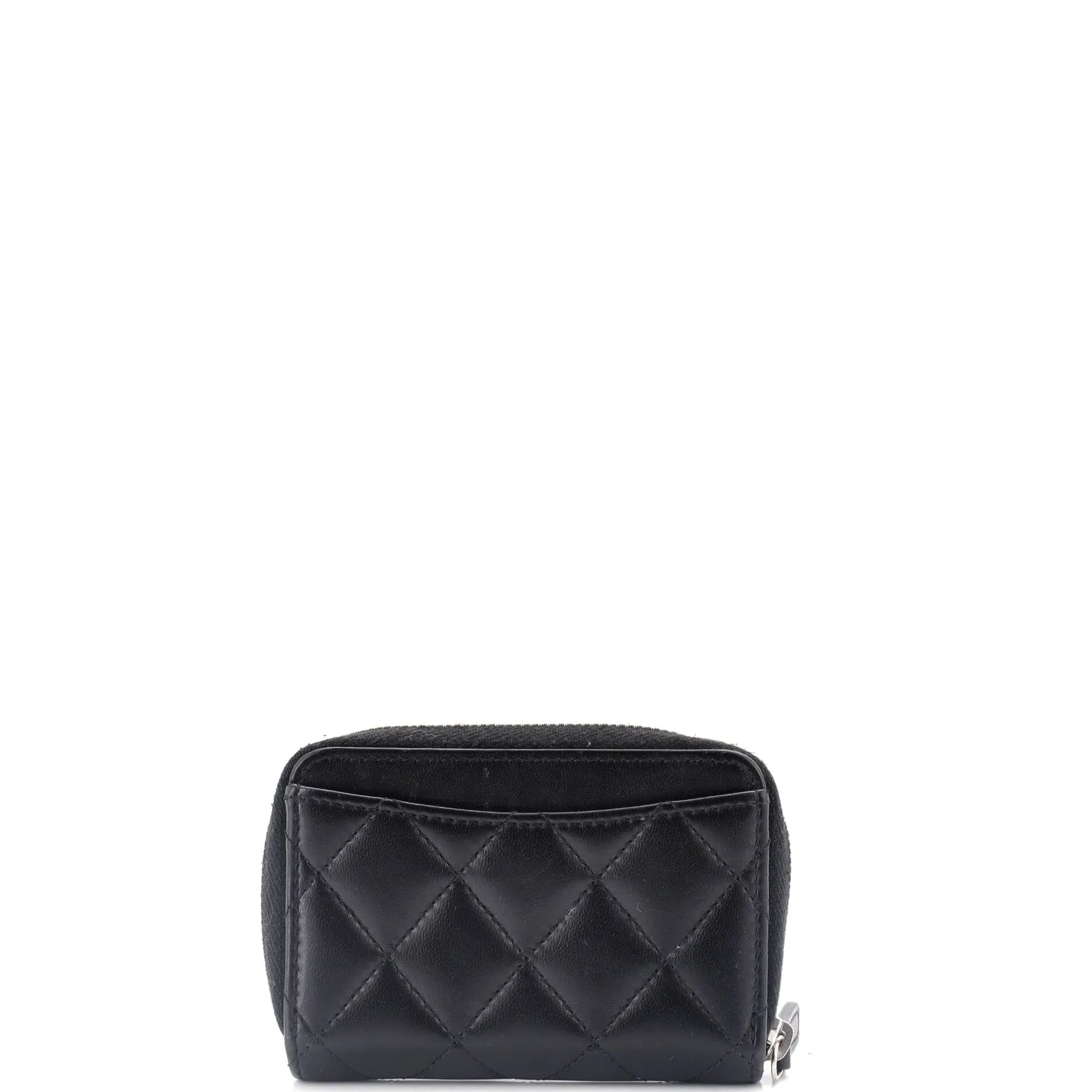 CC Zip Coin Purse Quilted Lambskin Small