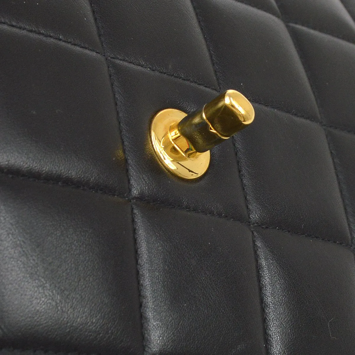 CHANEL 1991-1994 CC Flap Maxi Black Lambskin 61273