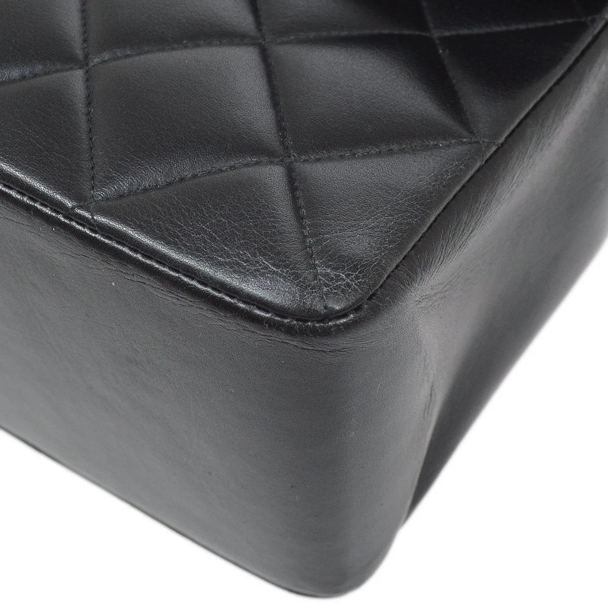 CHANEL 1991-1994 CC Flap Maxi Black Lambskin 61273
