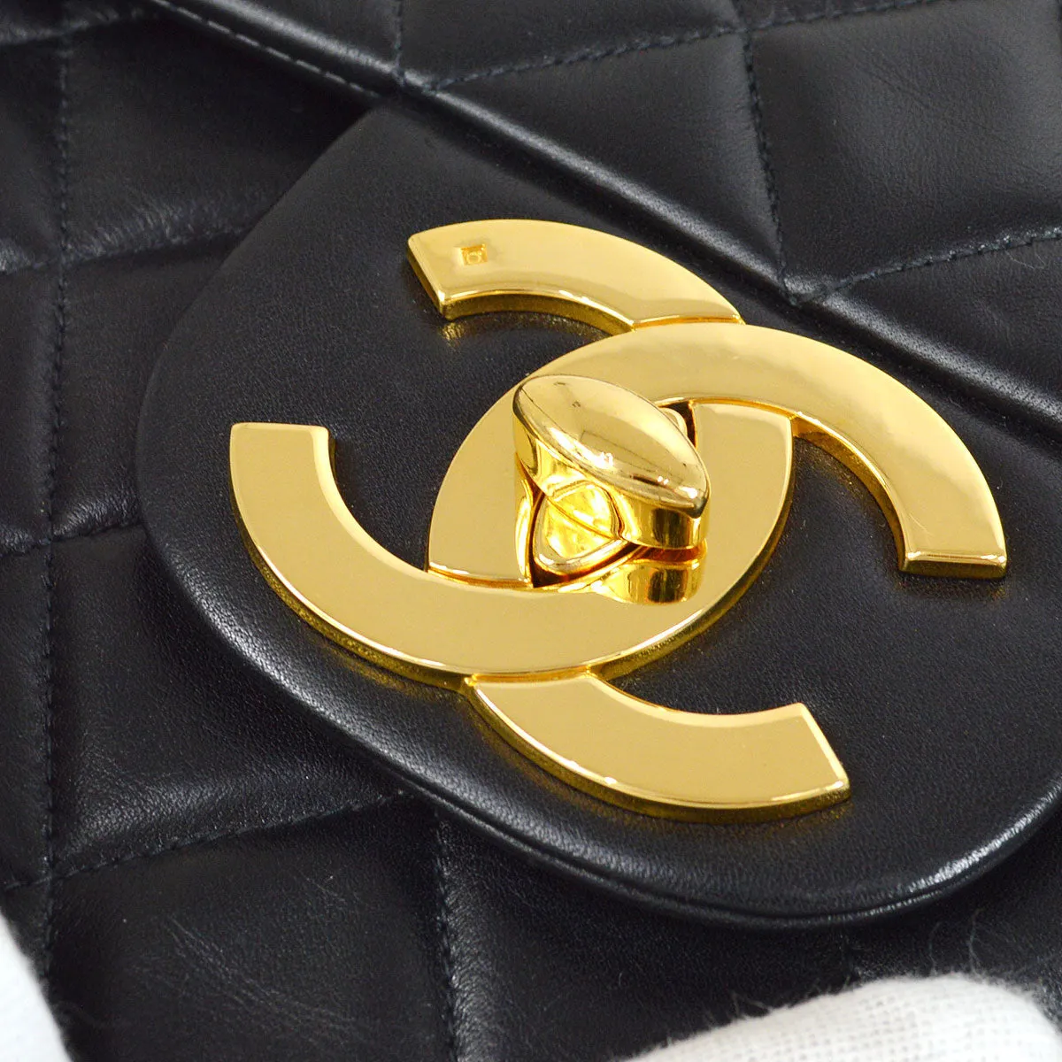 CHANEL 1994-1996 Classic Flap Maxi Black Lambskin 75151