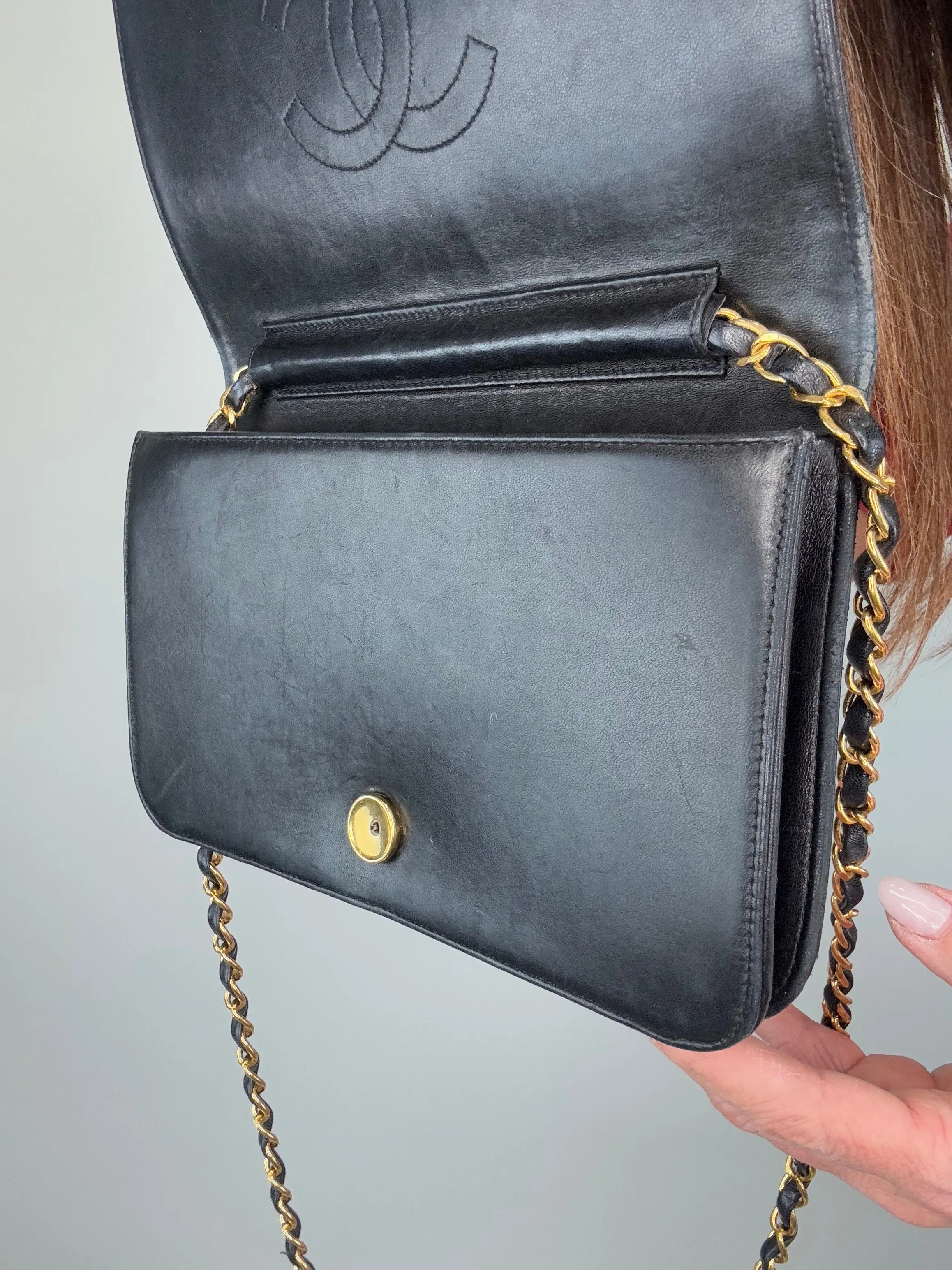 Chanel Vintage Single Flap Push Button