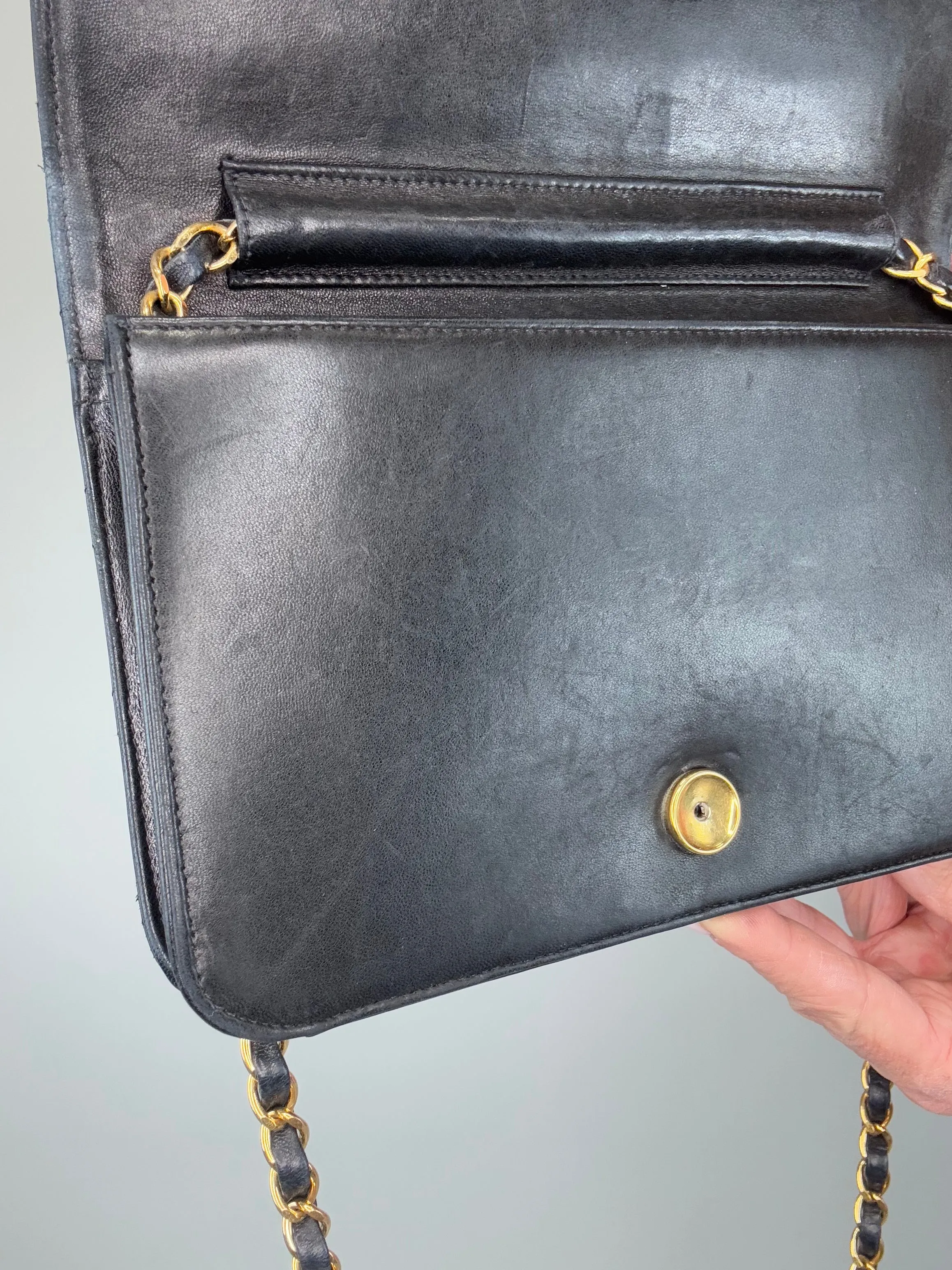 Chanel Vintage Single Flap Push Button