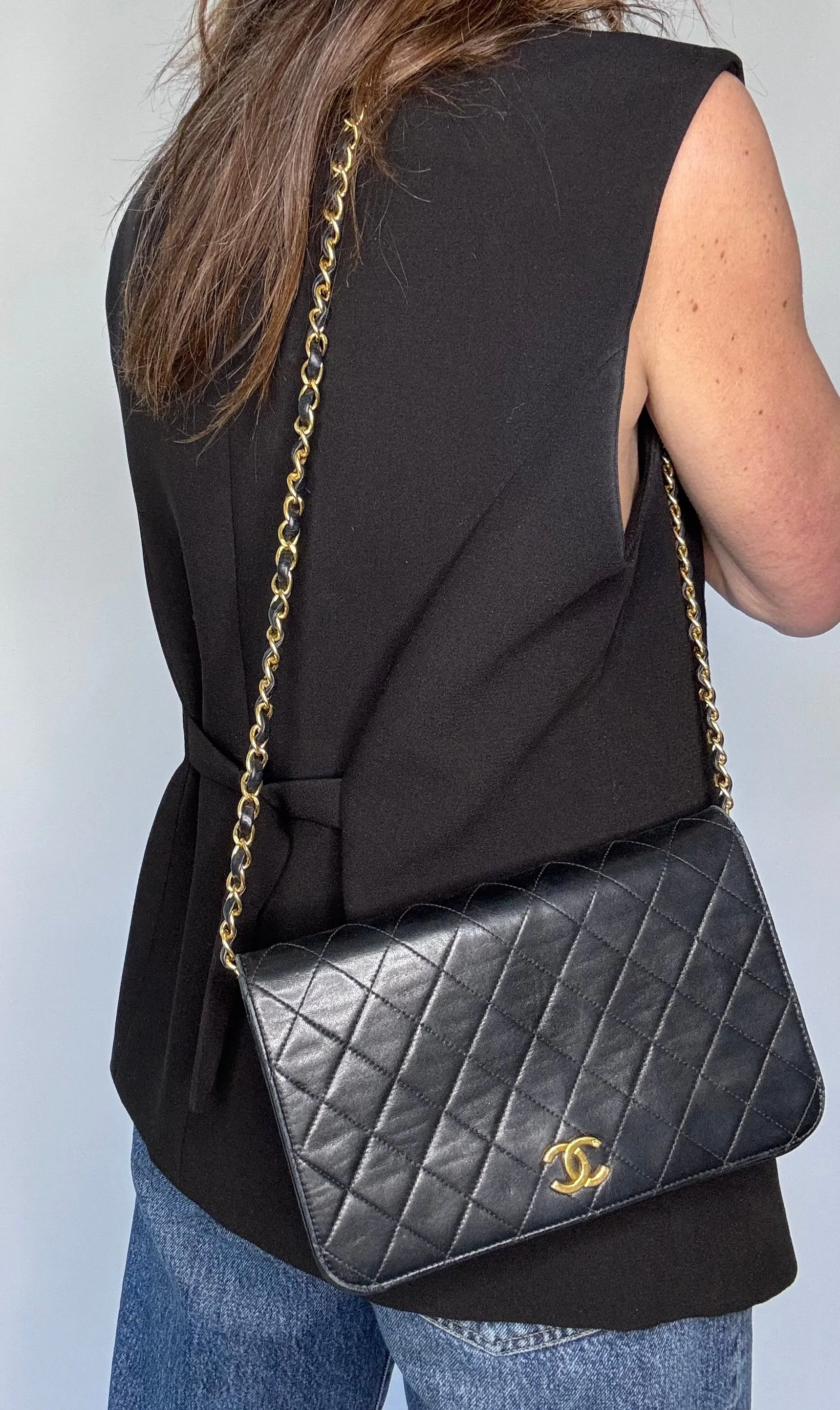 Chanel Vintage Single Flap Push Button