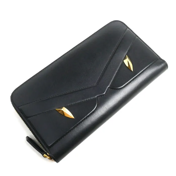 Fendi Bugs Eye Monster Leather Wallet