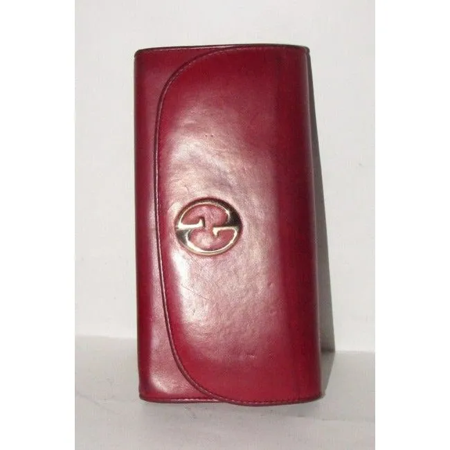 Gucci Super Soft Dark Red Leather Wallet