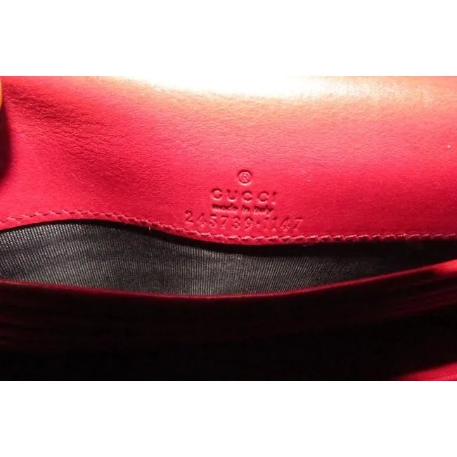 Gucci Super Soft Dark Red Leather Wallet