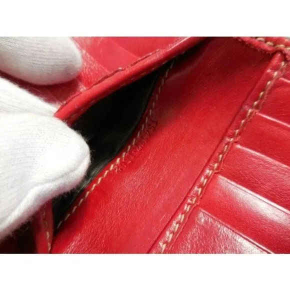 Gucci True Red Leather Bi Fold Change Purse Wallet