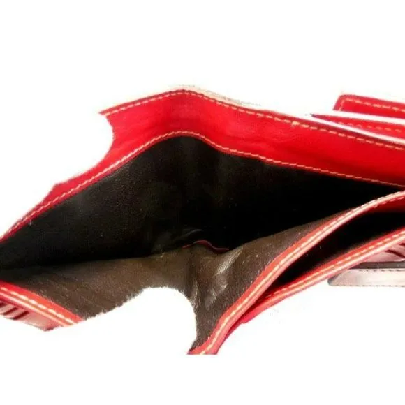 Gucci True Red Leather Bi Fold Change Purse Wallet