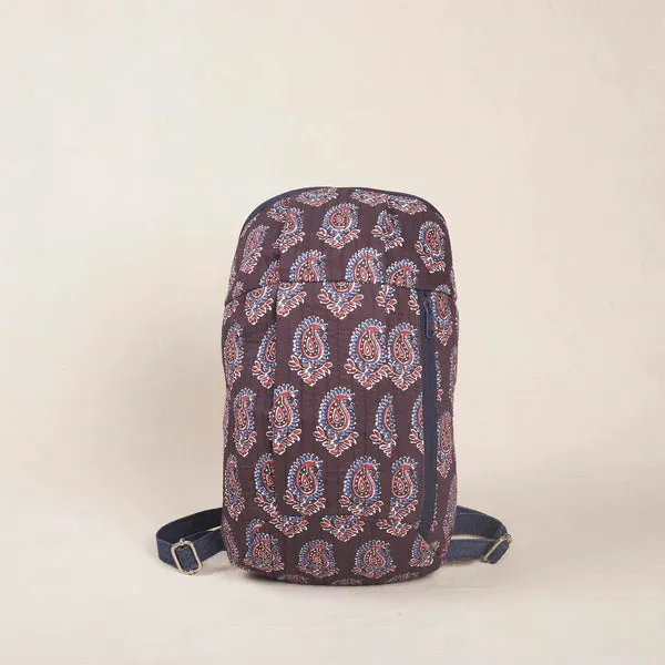 Manju Uphill Backpack - Denim And Print