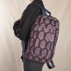 Manju Uphill Backpack - Denim And Print