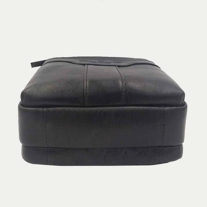 Messenger Bag For Men Three Styles Pockets Leather Crossbody Bag