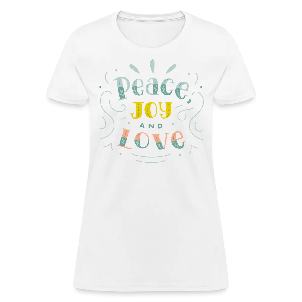 Peace Joy & Love Women's Graphic Tee - Soft, Comfortable & Trendy