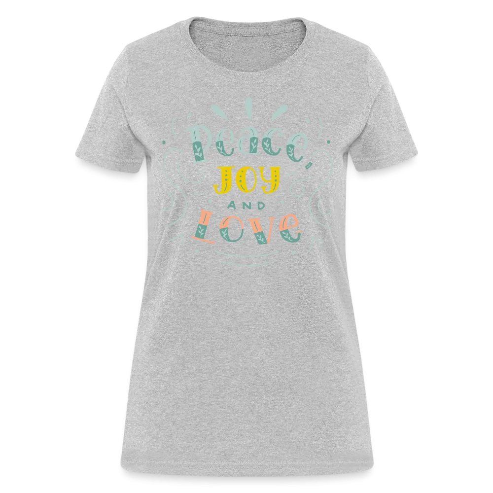 Peace Joy & Love Women's Graphic Tee - Soft, Comfortable & Trendy