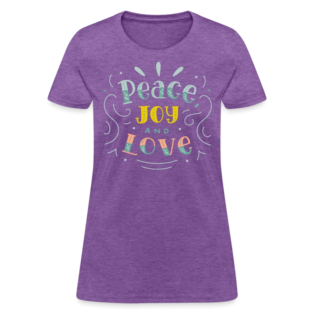 Peace Joy & Love Women's Graphic Tee - Soft, Comfortable & Trendy