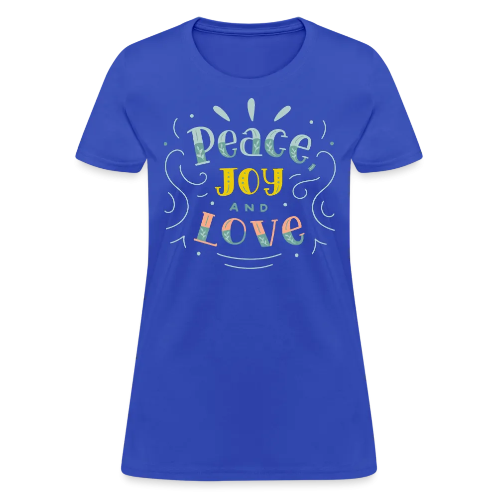 Peace Joy & Love Women's Graphic Tee - Soft, Comfortable & Trendy
