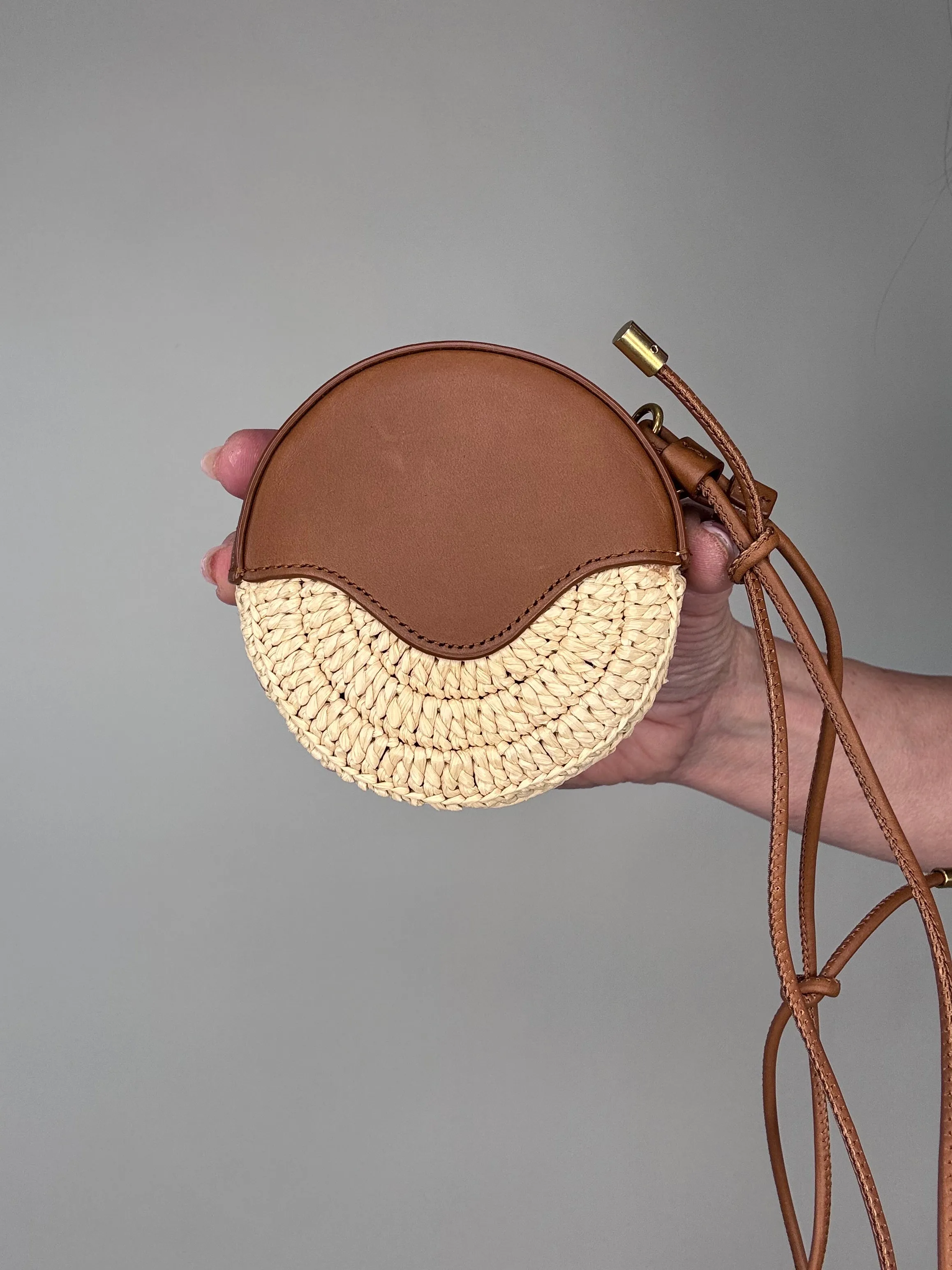 Saint Laurent Paris Cassandra Raffia Crossbody Pouch