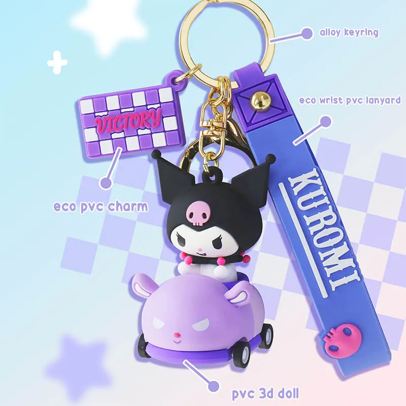 Sanrio Friends Car Keychain with Wrist Lanyard